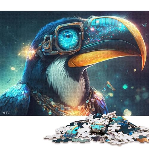 1000-teiliges Puzzle für Erwachsene, Tukan-Krieger, Puzzle für Erwachsene, Holzpuzzle, Spielzeug, Wanddekoration 75x50cm/1000 Teile von LiJianXXE