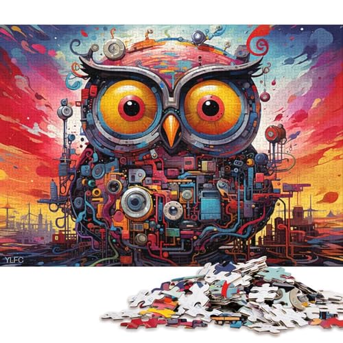 1000-teiliges Puzzle für Erwachsene, farbenfroher Roboter-Pinguin, Puzzles für Holzpuzzles, Spielzeug, Denkspiel 75x50cm/1000 Stück von LiJianXXE