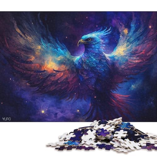 1000-teiliges Puzzle für Erwachsene, kosmisches Tier, Phönix-Puzzle für Erwachsene, Holzpuzzle, Lernspiel für Erwachsene und Kinder (Größe 75 * 50 cm) von LiJianXXE