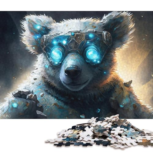 1000-teiliges Puzzle für Erwachsene, magischer Koala-Krieger, Puzzle für Erwachsene, Holzpuzzle, Familienpuzzlespiel 38x26cm/1000 Teile von LiJianXXE