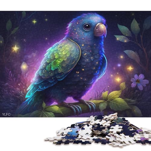 1000-teiliges Puzzle für Erwachsene, magischer Papagei, Puzzles für Holzpuzzles, Spielzeug, Denkspiel 38x26cm/1000 Stück von LiJianXXE