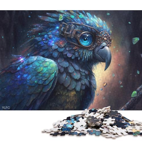 1000-teiliges Puzzle für Erwachsene, magischer Tierpapagei, Puzzles für Holzpuzzles, Spielzeug, Denkspiel 75x50cm/1000 Teile von LiJianXXE