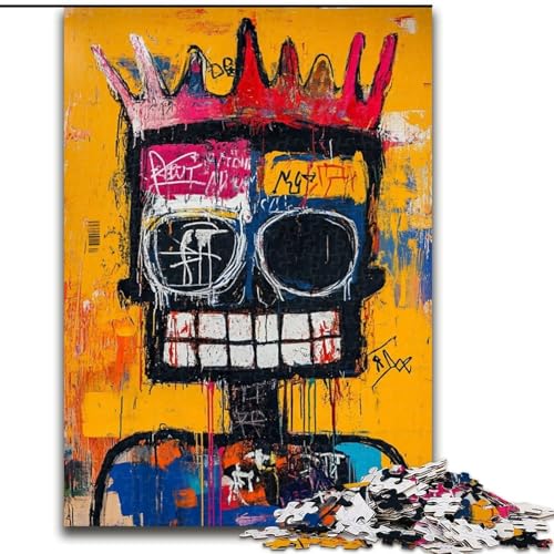 1000-teiliges Puzzle für Erwachsene,Geschenke zum Thema Totenkopf im Basquiat-Stil,Analyse und Logik mit vollständig ineinandergreifenden,zufällig geformten Teilen für Kinder ab 14 Jahren 50x75cm 1000-teiliges Puzzle für Erwachsene,Geschenke zum Thema Totenkopf im Basquiat-Stil,Analyse und Logik mit vollständig ineinandergreifenden,zufällig geformten Teilen für Kinder ab 14 Jahren 50x75cm von LiJianXXE