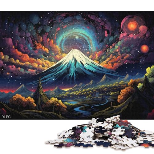 1000-teiliges Puzzle für Erwachsene und Kinder, Kunst, Japan, Berg Fuji, Puzzles für Holzpuzzle, Heimdekoration, Puzzles 38x26cm/1000 Stück von LiJianXXE