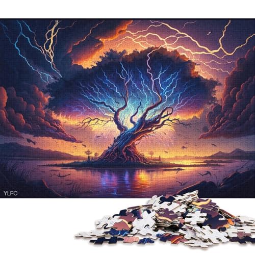 1000-teiliges Puzzle für Erwachsene und Kinder, Kunst-Lebensbaum-Puzzle für Erwachsene, Karton-Puzzle, Heimkunst-Dekor (Größe 38 * 26 cm) von LiJianXXE