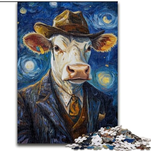 1000-teiliges Puzzle für Jugendliche und Erwachsene, Nachthimmel-Kuh, hilft dem Gehirn, süchtig machendes Spielzeug zu trainieren, um Geduld zu fördern und das Gedächtnis zu verbessern (Größe 50x75cm) 1000-teiliges Puzzle für Jugendliche und Erwachsene, Nachthimmel-Kuh, hilft dem Gehirn, süchtig machendes Spielzeug zu trainieren, um Geduld zu fördern und das Gedächtnis zu verbessern (Größe 50x75cm) von LiJianXXE
