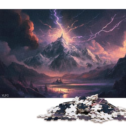 1000-teiliges Puzzlespiel, Kunst-Schneeberg-Puzzle für Erwachsene, Holzpuzzle, Lernspiel, Herausforderungsspielzeug 38x26cm/1000 Stück von LiJianXXE