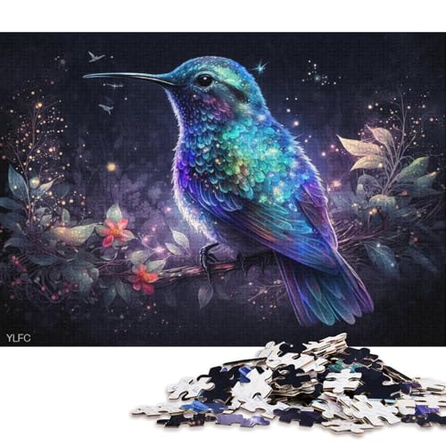 1000-teiliges Puzzlespiel Kolibri im Wald, Puzzle aus Karton, Lernspielzeug (Größe 38 * 26 cm) von LiJianXXE