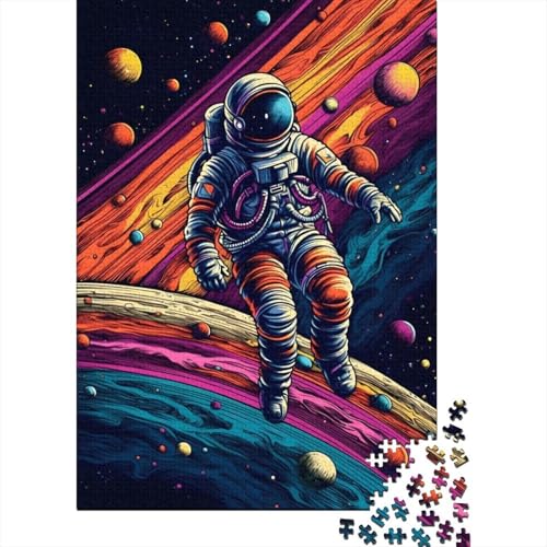 Astronauten-Puzzle, farbenfrohes Puzzle für Erwachsene und Teenager, 1000 Teile, Puzzlespiel, Spielzeug für Erwachsene, Familienpuzzle, Geschenk (Größe 75 x 50 cm) von LiJianXXE