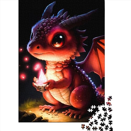 Baby-Drache-Puzzles für Erwachsene, 300 Puzzle-Spielzeuge, Puzzles für Teenager, tolles Geschenk für Erwachsene | Spielgröße 40x28 cm von LiJianXXE