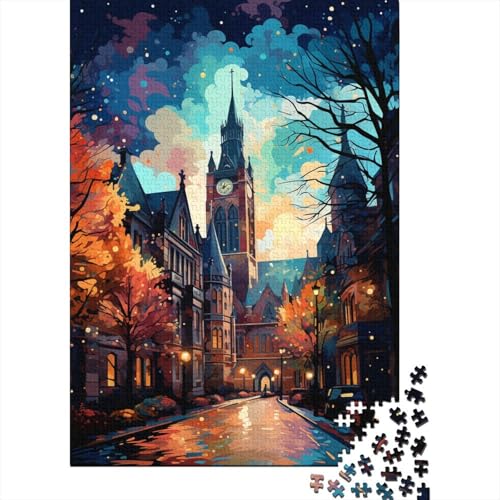 College Dublin Puzzle 1000 Teile, kreatives rechteckiges großes Familienpuzzlespiel, Kunstwerk für Erwachsene und Jugendliche (Größe 75 x 50 cm) von LiJianXXE