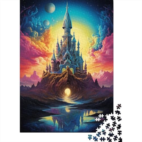 EIN großes Schloss über der Stadt, Puzzle 1000 Teile, Puzzle für Erwachsene, Denkspiel, Puzzlespielzeug für Erwachsene und Kinder (Größe 75 x 50 cm) von LiJianXXE