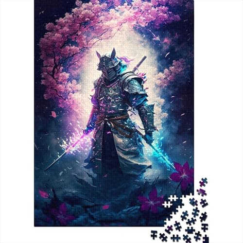 Episches Japanisches Samurai-Holzpuzzle für Erwachsene, Teenager, Puzzles 1000 Teile für Teenager, Geschenke für Erwachsene (Größe 75 x 50 cm) von LiJianXXE