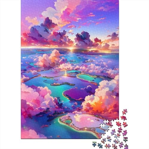 Farbenfrohe Traumlandschaft-Puzzles für Erwachsene, 1000-teiliges Puzzle, Puzzles für Erwachsene, Puzzle, tolles (Größe 75 x 50 cm) von LiJianXXE