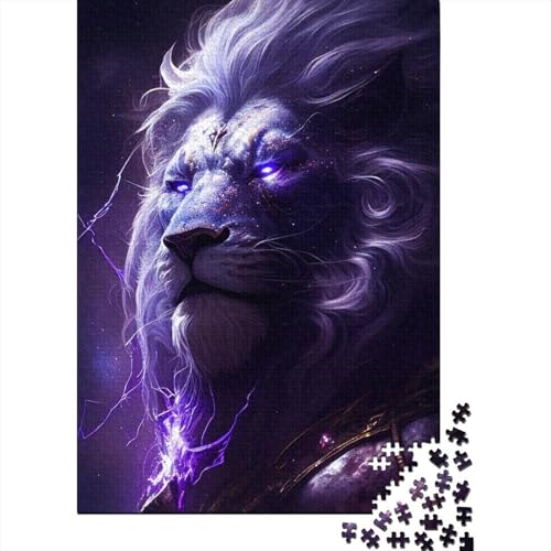 Galactic Purple Lions Puzzles für Erwachsene und Teenager, Puzzles für Erwachsene, 1000 Teile, Lernspiel, Herausforderungsspielzeug (Größe 75 x 50 cm) von LiJianXXE