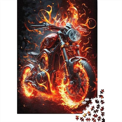 Ghost Rider Motorrad-Puzzle für Erwachsene, 1000 Teile, Puzzle für Teenager, eignet ganze Familie und hat die Größe 75x50 cm von LiJianXXE