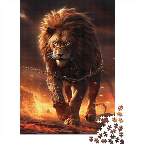 Holzpuzzle Unchained Lions | Puzzles für Erwachsene, 1000 Puzzles, Spielzeug, Geschenke für Freunde und Familie (Größe 75 x 50 cm) von LiJianXXE