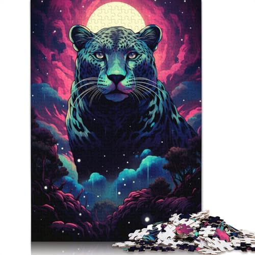 Lustiges Puzzle für Erwachsene, 1000 Teile, Art Galaxy Leopard, Puzzle für Erwachsene, Kartonpuzzle, Spielzeug, Denkspiel, 38 x 26 cm von LiJianXXE