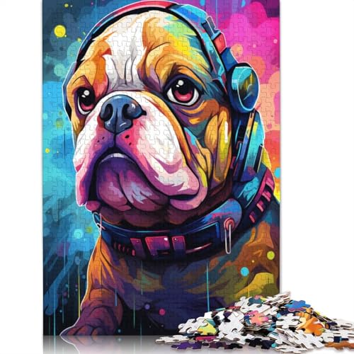 Lustiges Puzzle für Erwachsene, 1000 Teile, Bulldoggen-Roboter-Puzzle für Erwachsene, Kartonpuzzle, Spielzeug, Denkspiel, 38 x 26 cm von LiJianXXE