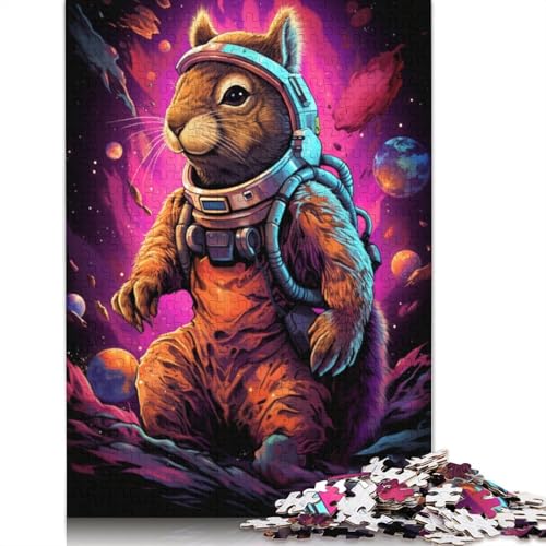 Lustiges Puzzle für Erwachsene, 1000 Teile, Eichhörnchen-Kunst-Puzzle für Erwachsene, Kartonpuzzle, Spielzeug, Denkspiel, 38 x 26 cm von LiJianXXE