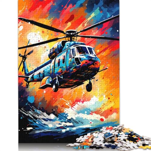 Lustiges Puzzle für Erwachsene, 1000 Teile, Hubschrauber-Puzzle für Erwachsene, Holzpuzzle, Spielzeug, Denkspiel, 75 x 50 cm von LiJianXXE