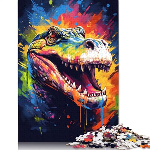 Lustiges Puzzle für Erwachsene, 1000 Teile, Krokodil-Puzzle, Holzpuzzle, tolles Geschenk für Erwachsene, 75 x 50 cm von LiJianXXE