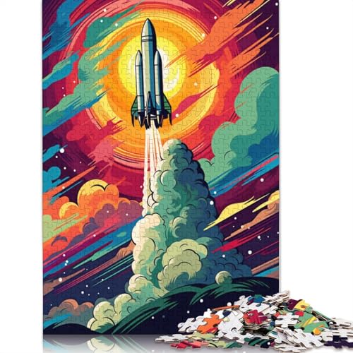 Lustiges Puzzle für Erwachsene, 1000 Teile, Raketenstart-Puzzle für Erwachsene, Papppuzzle, Spielzeug, Denkspiel, 38 x 26 cm von LiJianXXE