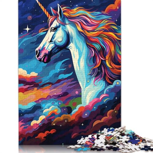 Lustiges Puzzle für Erwachsene, 1000 Teile, Tier-Einhörner, Puzzle für Erwachsene, Holzpuzzle, Spielzeug, Denkspiel, 75 x 50 cm von LiJianXXE