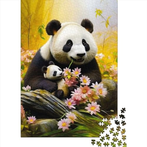 Panda-Puzzle für Erwachsene, 300 Teile, Holzpuzzle für Erwachsene, Lernspiel, Herausforderungsspielzeug, Größe 40x28 cm von LiJianXXE