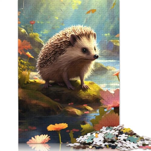 Puzzle 1000 Teile, Buntes Igel-Puzzle für Kinder, Papppuzzle, tolles Geschenk für Erwachsene, Größe: 38 x 26 cm von LiJianXXE