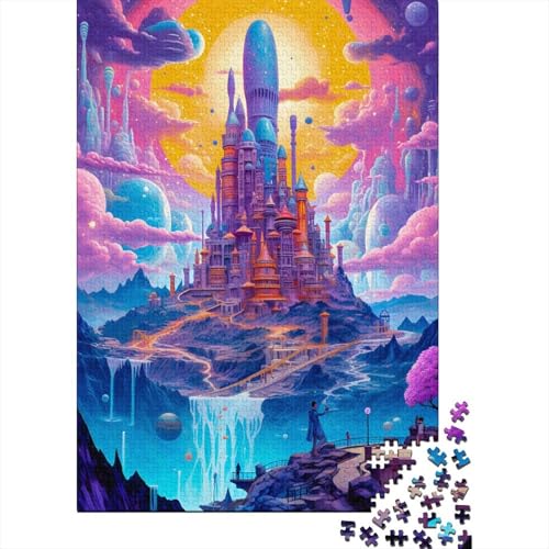 Puzzle 1000 Teile, Holzpuzzle, Fantasy-Weltraum-Alien, Holzpuzzle, Puzzle für Erwachsene und Jugendliche, 1000 Teile Puzzle (Größe 75 x 50 cm) von LiJianXXE