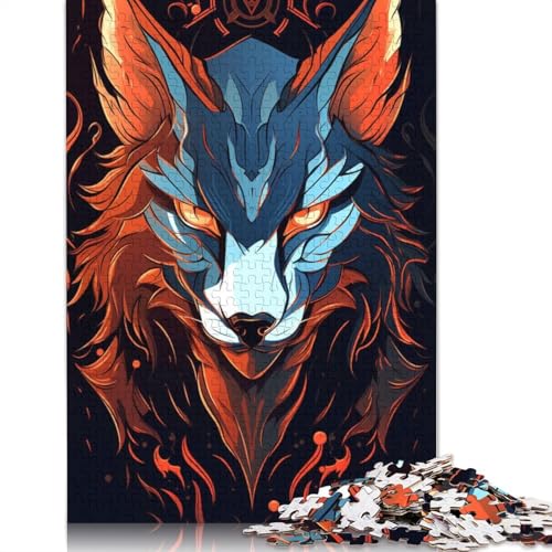 Puzzle 1000 Teile, farbenfrohes Roboter-Fuchs-Kunst-Puzzle für Erwachsene, Kartonpuzzle, interessantes Puzzle zur Stressreduzierung, Größe: 38 x 26 cm von LiJianXXE