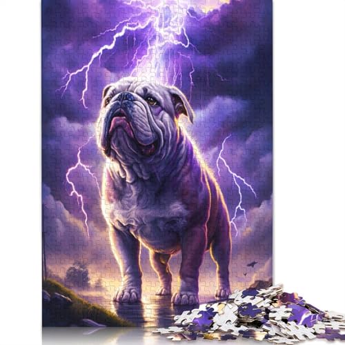 Puzzle 1000 Teile Fantasy Bulldog Puzzle für Erwachsene Holzpuzzle Lernspiel Herausforderungsspielzeug Größe: 75x50cm von LiJianXXE