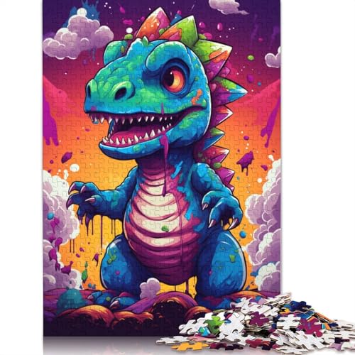 Puzzle 1000 Teile Kunst Dinosaurier Roboter Puzzle für Erwachsene Karton Puzzles Puzzle Hands-on Spiel 38x26cm von LiJianXXE