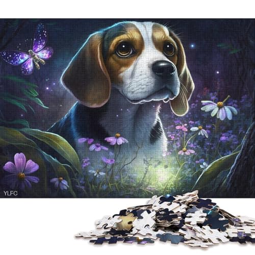 Puzzle 1000 Teile Magic Beagle Puzzle für Erwachsene Holzpuzzle Puzzles für Erwachsene Geschenke 38x26cm/1000pcs von LiJianXXE