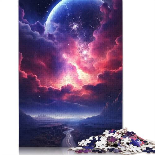 Puzzle 1000 Teile Neon-Alien-Landschaft Puzzle für Kinder Papppuzzle Tolles Geschenk für Erwachsene Größe: 38x26cm von LiJianXXE