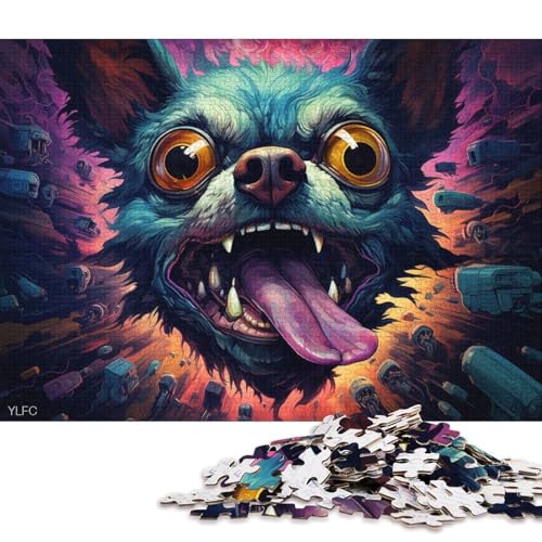 Puzzle 1000 Teile für Erwachsene, Chihuahua im Weltraum, Puzzle für Erwachsene, Holzpuzzle, Lernspiel für Erwachsene und Kinder 38x26cm/1000 Teile von LiJianXXE