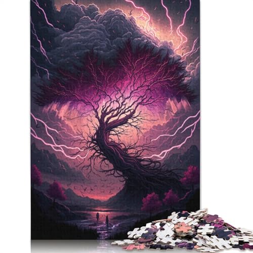 Puzzle 1000 Teile für Erwachsene, Fantasie-Kirschblütenbaum, Puzzle für Erwachsene, Kartonpuzzle, Lernspiel (Größe 38 x 26 cm) von LiJianXXE