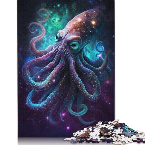 Puzzle 1000 Teile für Erwachsene, Galaxy Octopus-Puzzles für Erwachsene, Kartonpuzzles, Lernspiel, Herausforderungsspielzeug (Größe 38 x 26 cm) von LiJianXXE