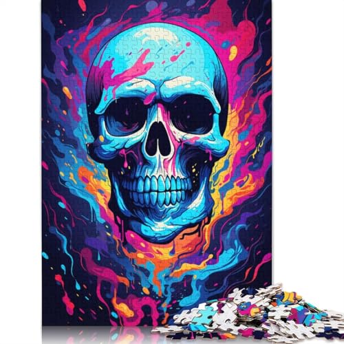 Puzzle 1000 Teile für Erwachsene, Kunst-Totenkopf-Puzzle für Erwachsene, Kartonpuzzle, Lernspiel, Herausforderungsspielzeug, 38 x 26 cm von LiJianXXE