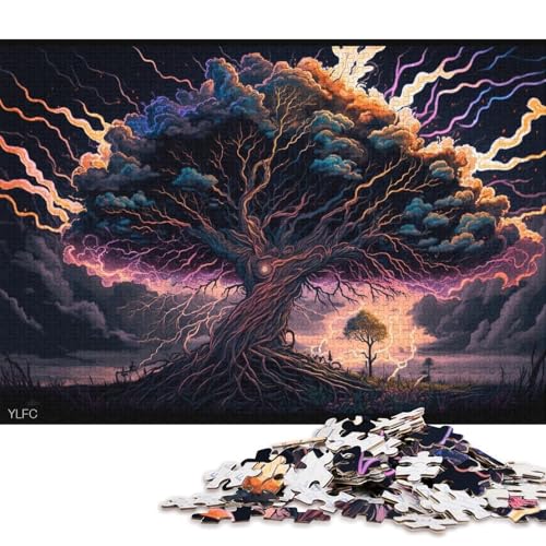 Puzzle 1000 Teile für Erwachsene, Kunstpuzzle Baum des Lebens, Puzzle für Erwachsene, Holzpuzzle, Heimdekoration (Größe 75 * 50 cm) von LiJianXXE