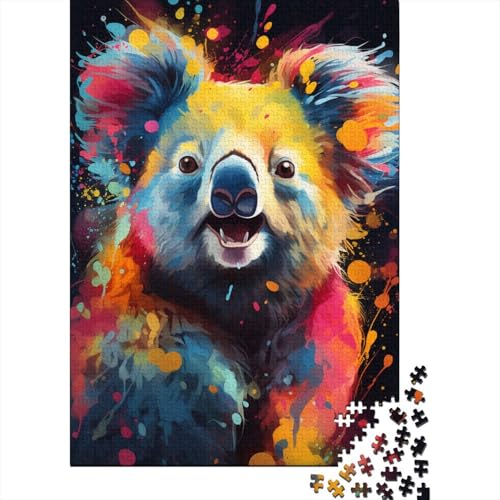 Puzzle 1000 Teile für Erwachsene, Malen, Farbe, Koala, Puzzle 1000 Teile für Erwachsene (Größe 75 x 50 cm) von LiJianXXE