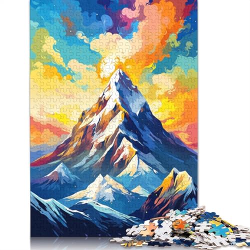 Puzzle 1000 Teile für Erwachsene, Schöne Berge, Puzzles für Kinder, Holzpuzzle, Spielzeug, Denkspiel, 75 x 50 cm von LiJianXXE