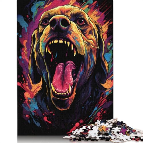 Puzzle 1000 Teile für Erwachsene, Tier-Labrador, Puzzle für Kinder, Papppuzzle, Spielzeug, Denkspiel, 38 x 26 cm von LiJianXXE