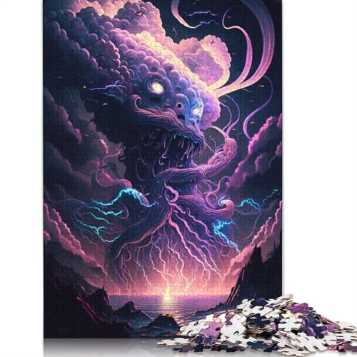 Puzzle 1000 Teile für Erwachsene, Tier-Oktopus-Puzzle für Erwachsene, Kartonpuzzle, Lernspiel (Größe 38 x 26 cm) von LiJianXXE