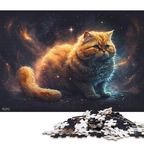 Puzzle 1000 Teile für Erwachsene, Universum Garfield Cat Puzzle für Erwachsene, Holzpuzzle, Lernspiel für Erwachsene und Kinder 38x26cm/1000 Teile von LiJianXXE