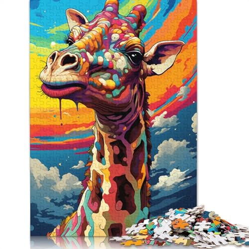 Puzzle 1000 Teile für Erwachsene, niedlicher Giraffenroboter, Puzzle für Kinder, Holzpuzzle, Spielzeug, Denkspiel, 75 x 50 cm von LiJianXXE