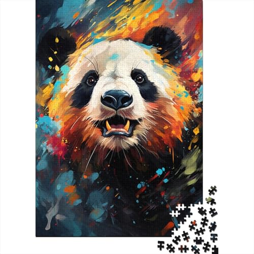 Puzzle 1000 Teile für Erwachsene | Farbige Panda-Puzzles | 1000-teiliges Puzzle, Lernspiele, Heimdekorationspuzzle (Größe 75 x 50 cm) von LiJianXXE