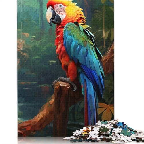 Puzzle 1000 Teile für Erwachsene Schönes Papageien-Puzzle für Erwachsene Papppuzzle für Familienspaß und Spieleabend Größe: 38 x 26 cm von LiJianXXE