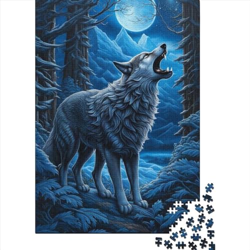 Puzzle 300 Teile, Fantasy-Puzzle Strange Wolf, für Erwachsene und Teenager, Puzzle für Erwachsene, Lernspiel, Herausforderungsspielzeug, Größe 40x28 cm von LiJianXXE